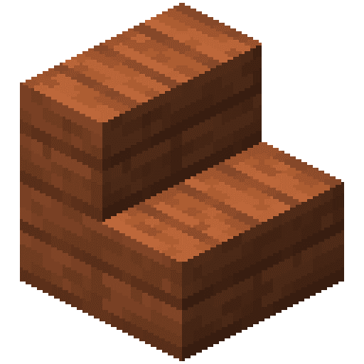 Minecraft Acacia Stairs PNG