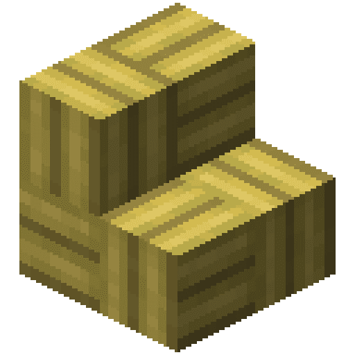 Minecraft Bamboo Mosaic Stairs PNG