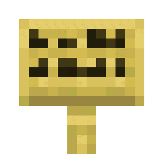 Minecraft Bamboo Sign PNG