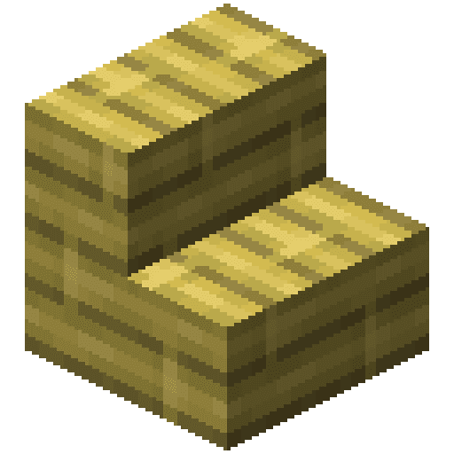 Minecraft Bamboo Stairs PNG
