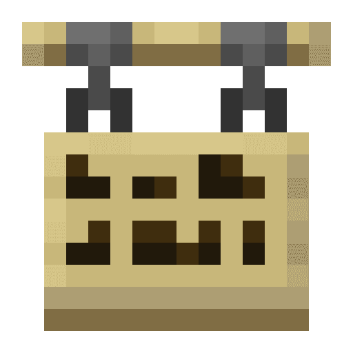 Minecraft Birch Hanging Sign PNG