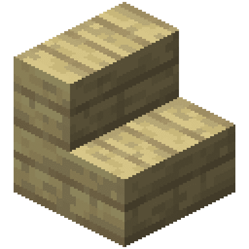 Minecraft Birch Stairs PNG