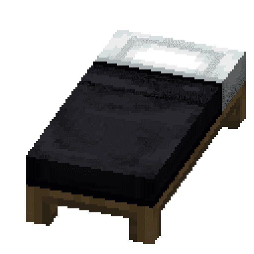Minecraft Black Bed PNG