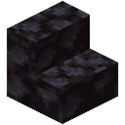 Minecraft Blackstone Stairs PNG