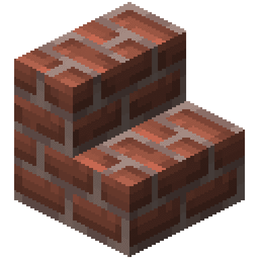 Minecraft Brick Stairs PNG