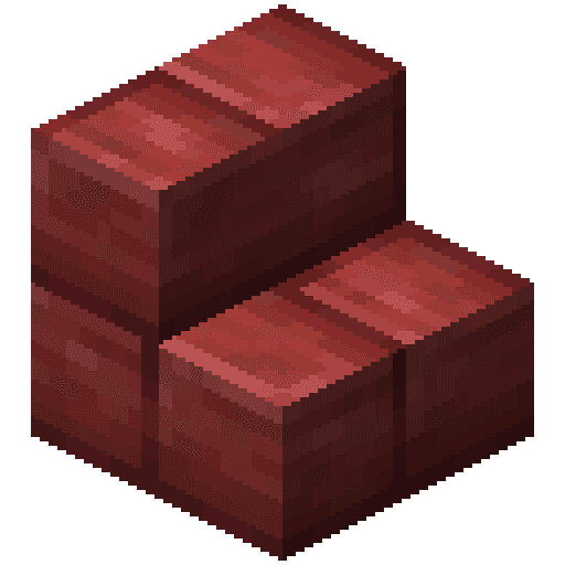 Minecraft Cinnabar Brick Stairs PNG