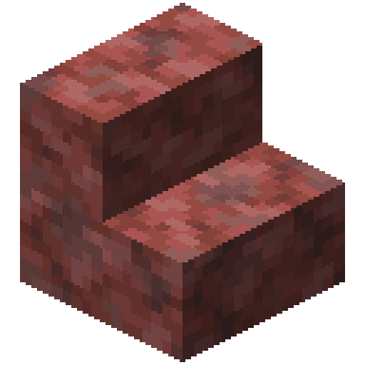 Minecraft Cinnabar Stairs PNG