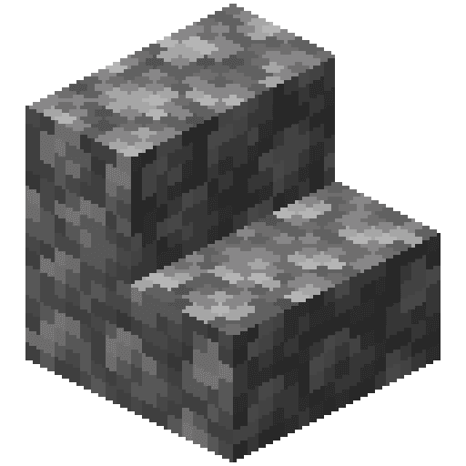 Minecraft Cobblestone Stairs PNG