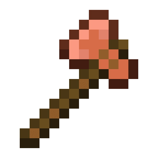 Minecraft Copper Axe PNG