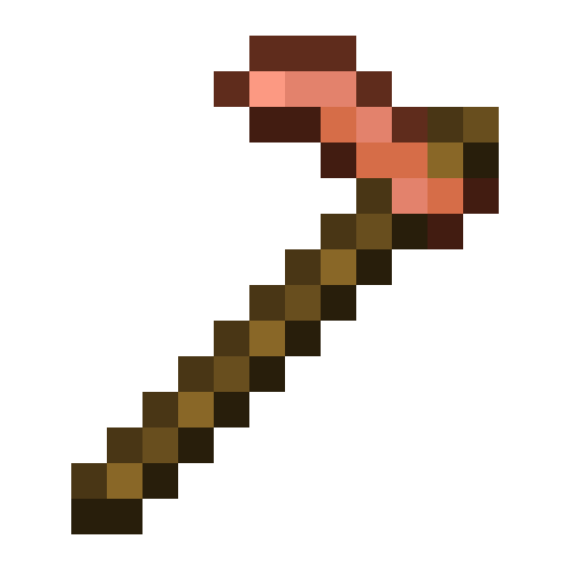 Minecraft Copper Hoe PNG