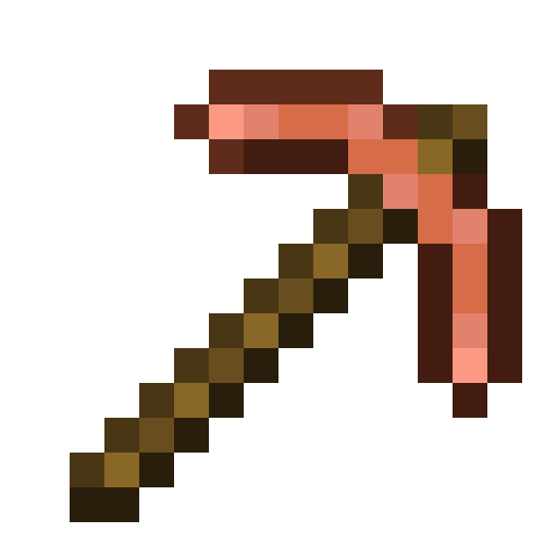 Minecraft Copper Pickaxe PNG
