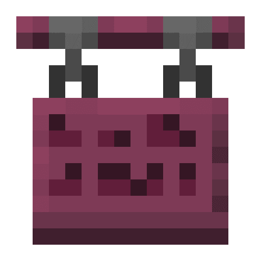 Minecraft Crimson Hanging Sign PNG