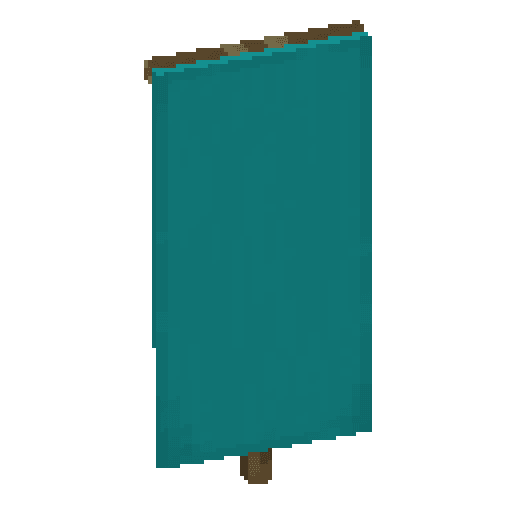 Minecraft Cyan Banner PNG