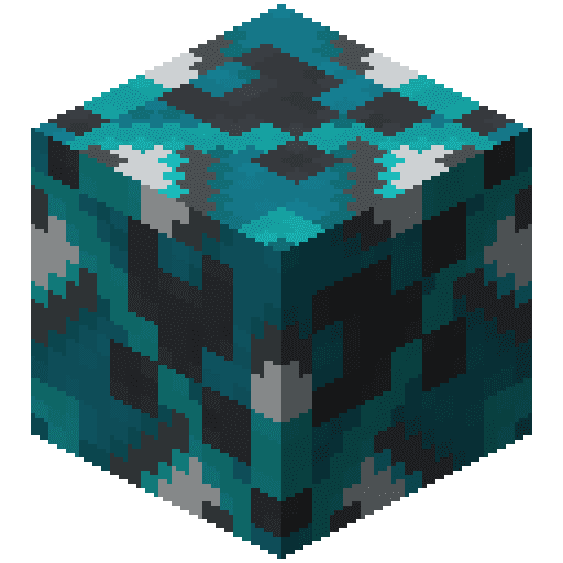 Azulejo cian de Minecraft en PNG