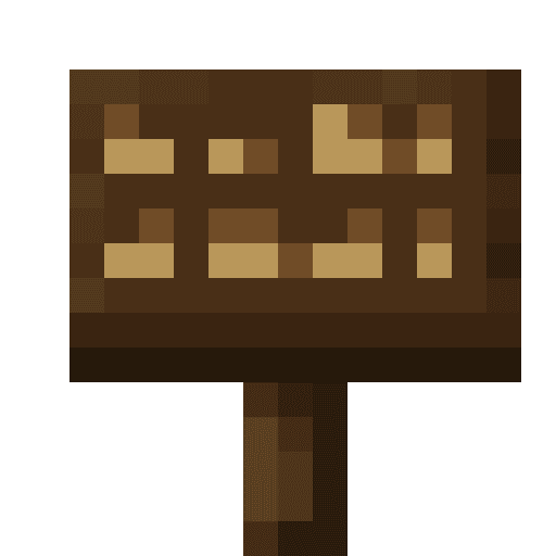 Minecraft Dark Oak Sign PNG
