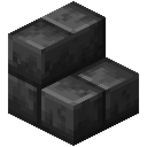 Minecraft Deepslate Brick Stairs PNG