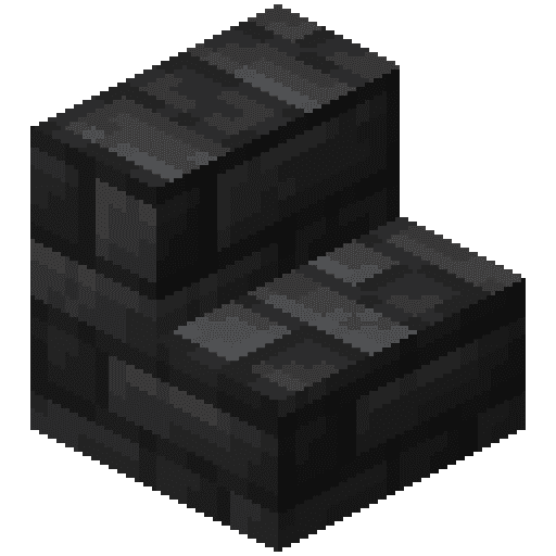 Minecraft Deepslate Tile Stairs PNG