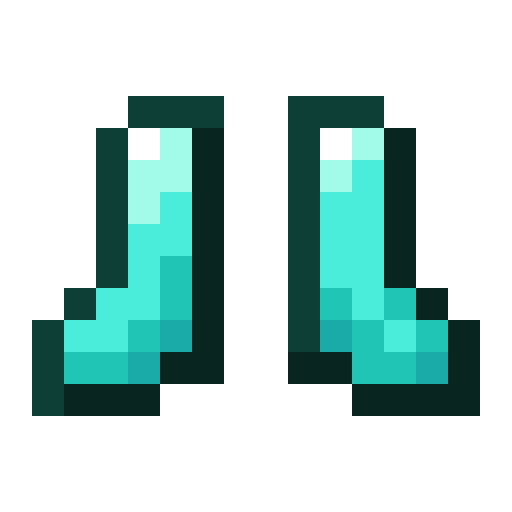 Minecraft Diamond Boots PNG