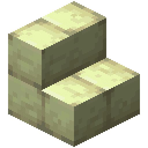 Minecraft End Stone Brick Stairs PNG