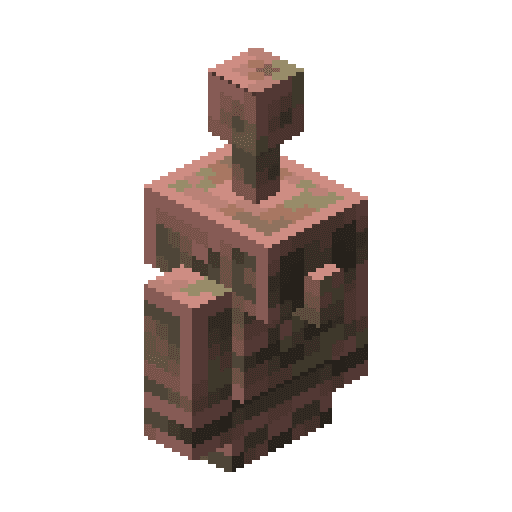 Minecraft Exposed Copper Golem Statue PNG