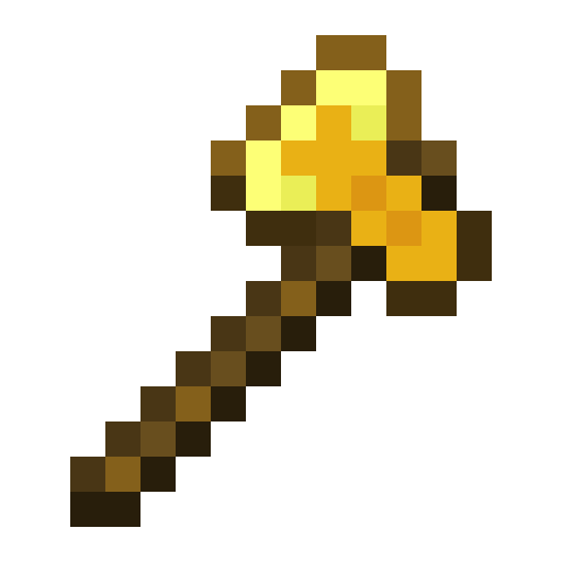 Minecraft Golden Axe PNG