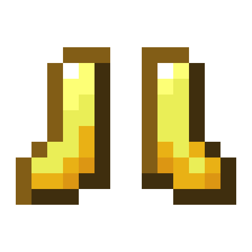 Minecraft Golden Boots PNG