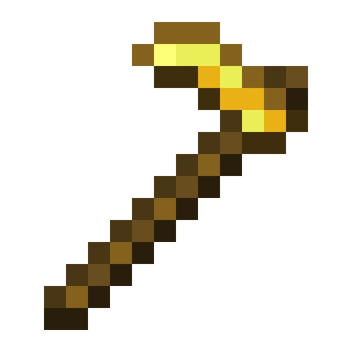 Minecraft Golden Hoe PNG