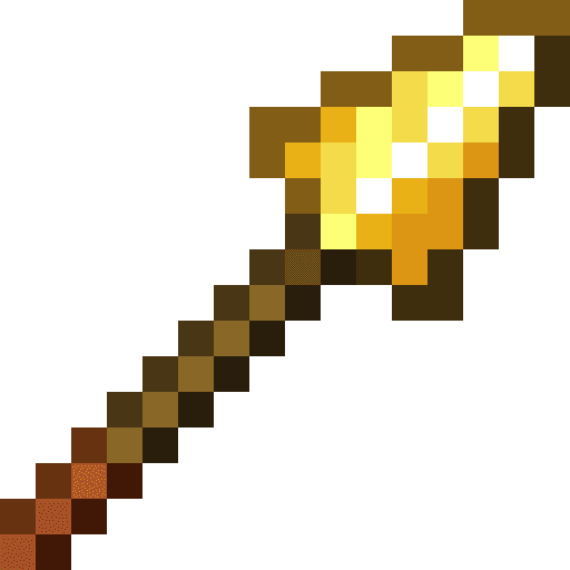 Minecraft Golden Spear PNG