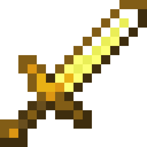 Minecraft Golden Sword PNG