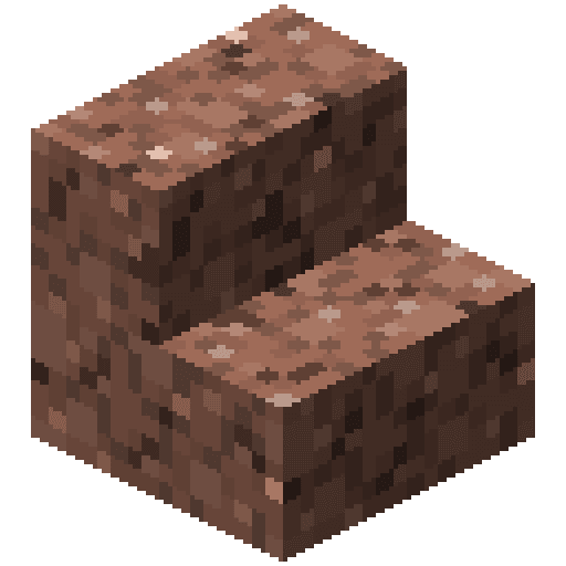 Minecraft Granite Stairs PNG