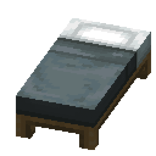 Minecraft Gray Bed PNG