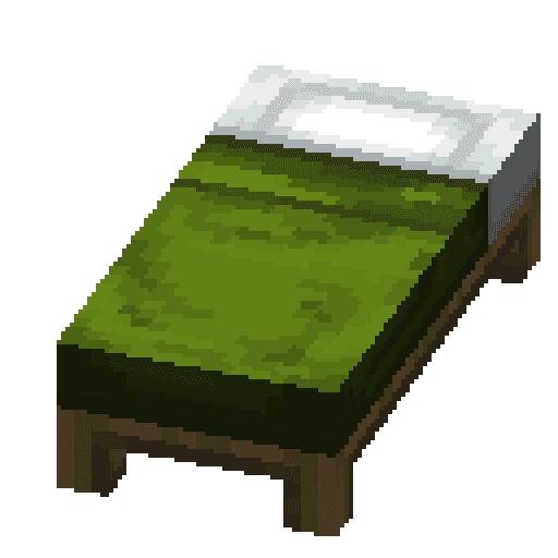 Minecraft Green Bed PNG