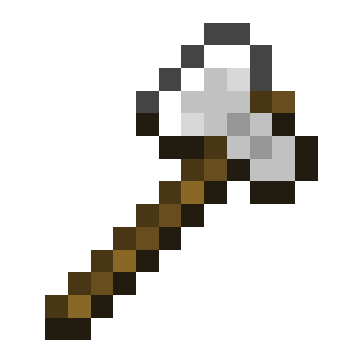 Minecraft Iron Axe PNG