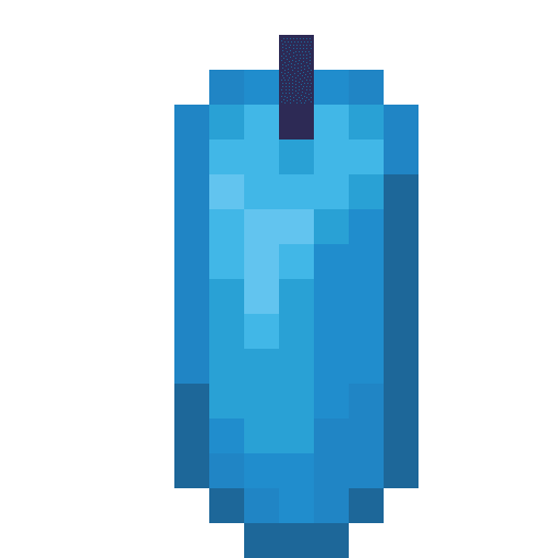 Minecraft Light Blue Candle PNG