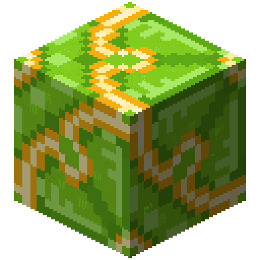 Azulejo verde lima de Minecraft en PNG