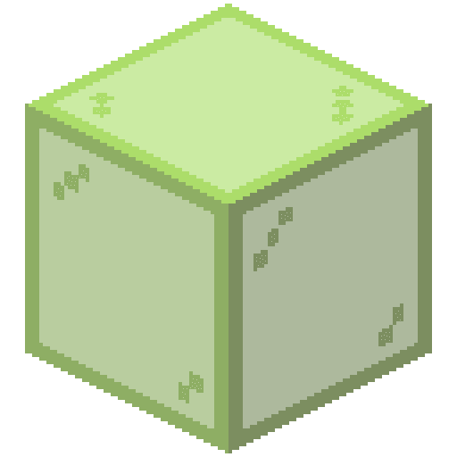 Cristal tintado de verde lima de Minecraft en PNG