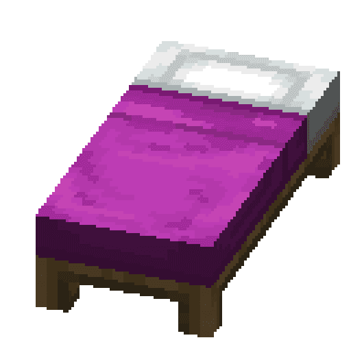 Minecraft Magenta Bed PNG
