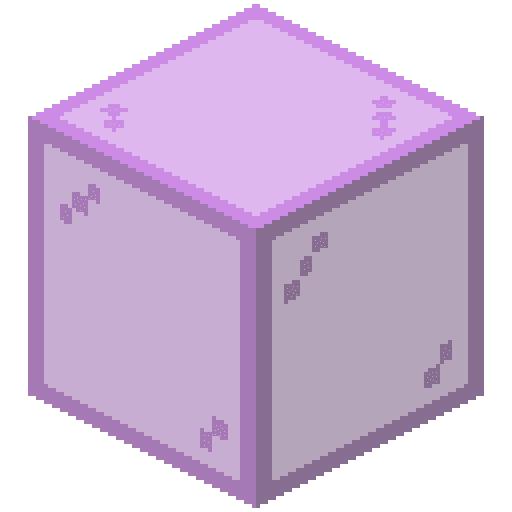 Cristal tintado de magenta de Minecraft en PNG