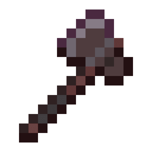 Minecraft Netherite Axe PNG