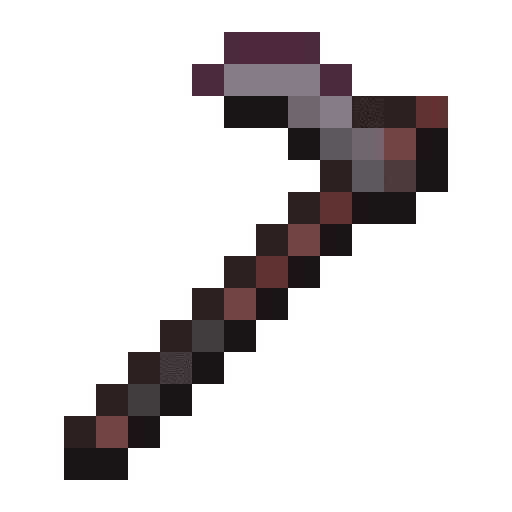 Minecraft Netherite Hoe PNG