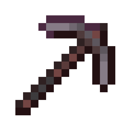 Minecraft Netherite Pickaxe PNG