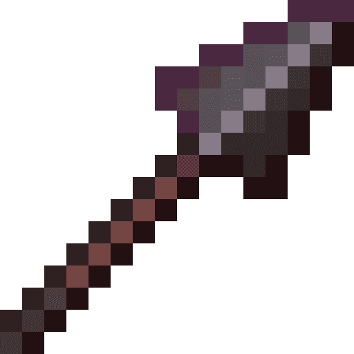 Minecraft Netherite Spear PNG