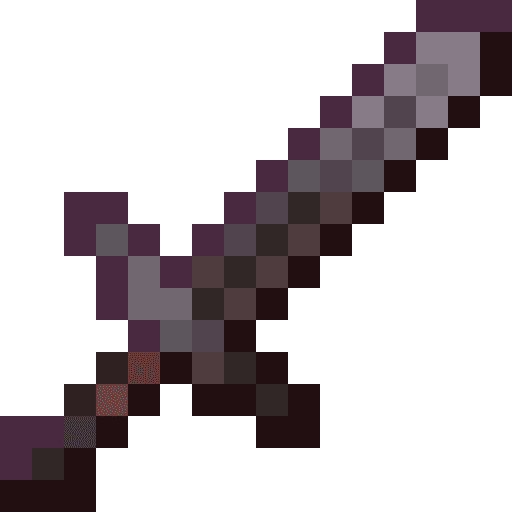 Minecraft Netherite Sword PNG