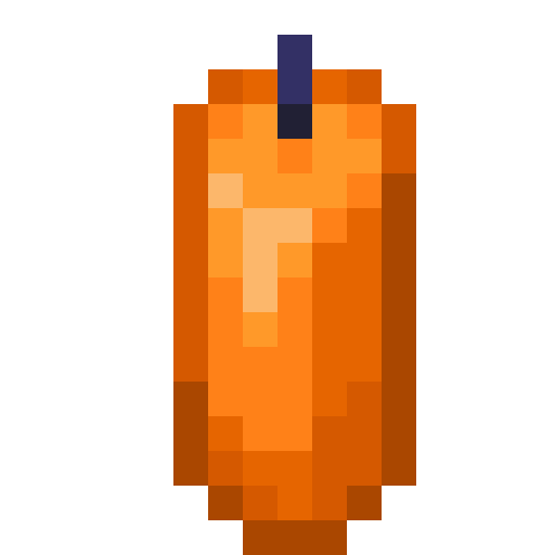 Minecraft Orange Candle PNG