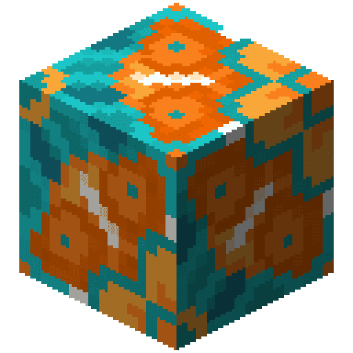 Azulejo naranja de Minecraft en PNG