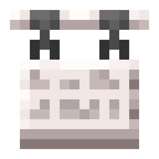 Minecraft Pale Oak Hanging Sign PNG