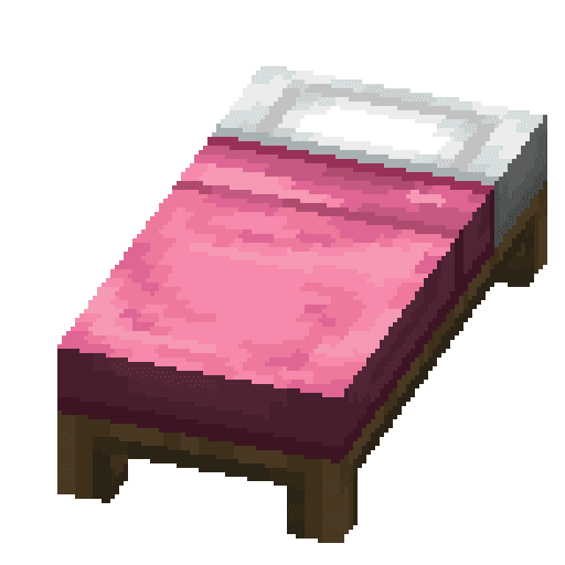 Minecraft Pink Bed PNG