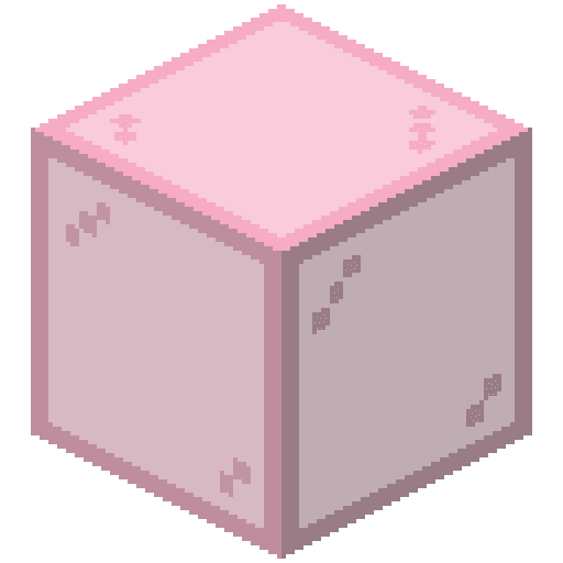 Cristal tintado de rosa de Minecraft en PNG