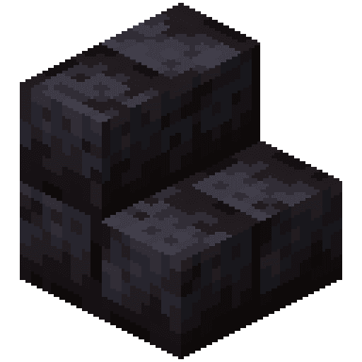 Minecraft Polished Blackstone Brick Stairs PNG