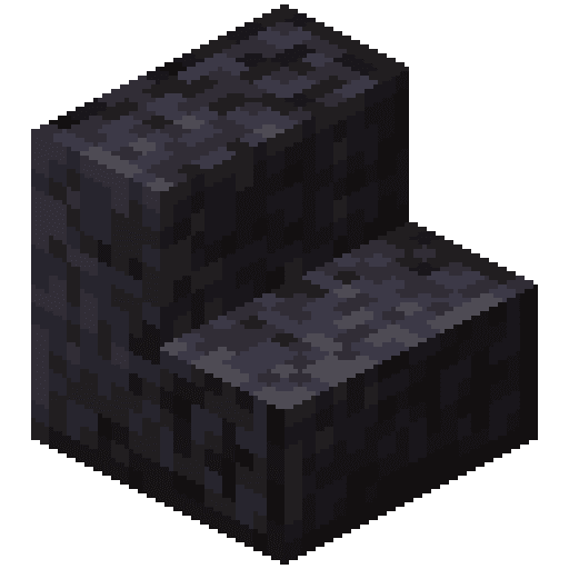 Minecraft Polished Blackstone Stairs PNG